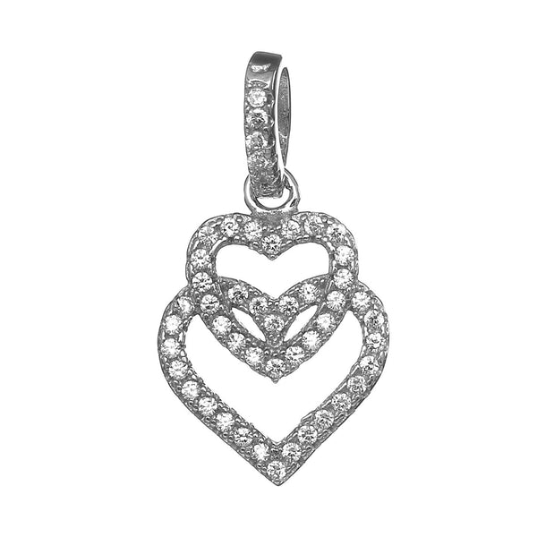 Pendentif en argent motif coeur